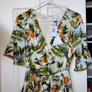 NWT Lost + Wander Citrus Wrap Dress